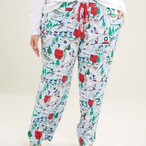 A329 SNOOPY Retired pattern VERA BRADLEY Ski Slope Peanuts Pajama Pants Small